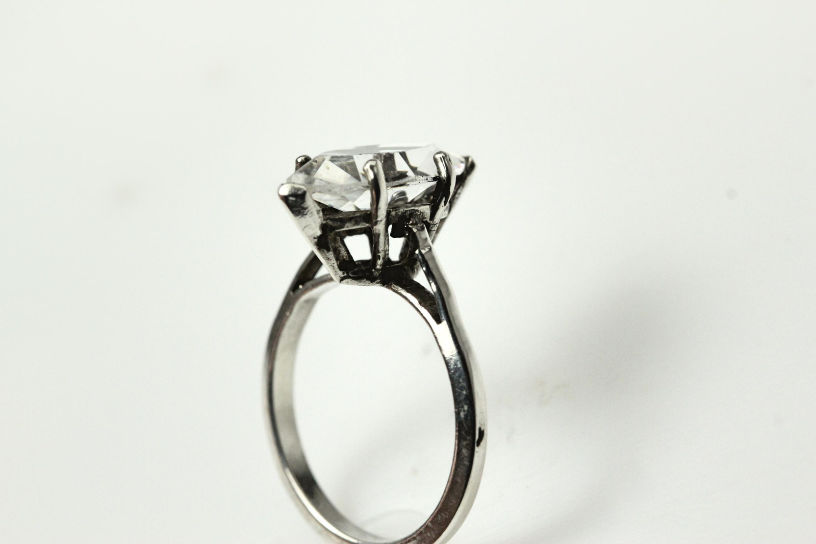 925 Sterling Silver Size 6.25 Marquise Cubic Zirconia 2.7 Grams (RIN6061)