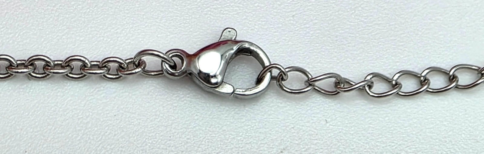 444 Angel Number Necklace Minimalist Silver Tone Old English Style 17 in adj.