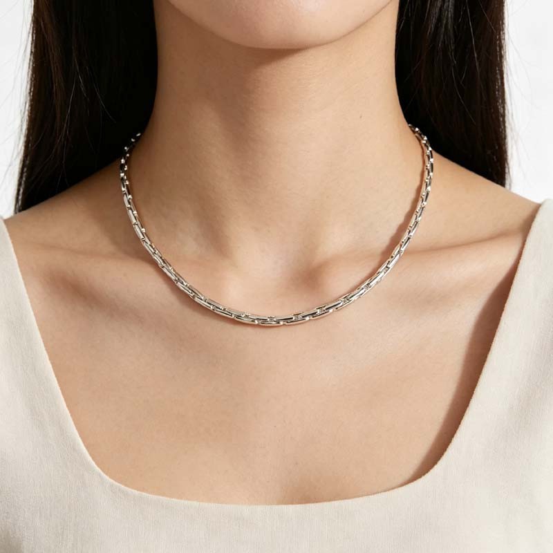 18″ Jenny Bird Curb Chain Statement Necklace Women Party Vacation Jewelry Gift