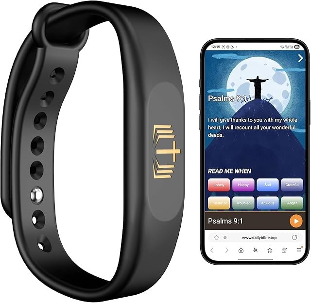 Bible Verse Bracelet,NFC-Enabled Jesus Bracelets for IOS and Android