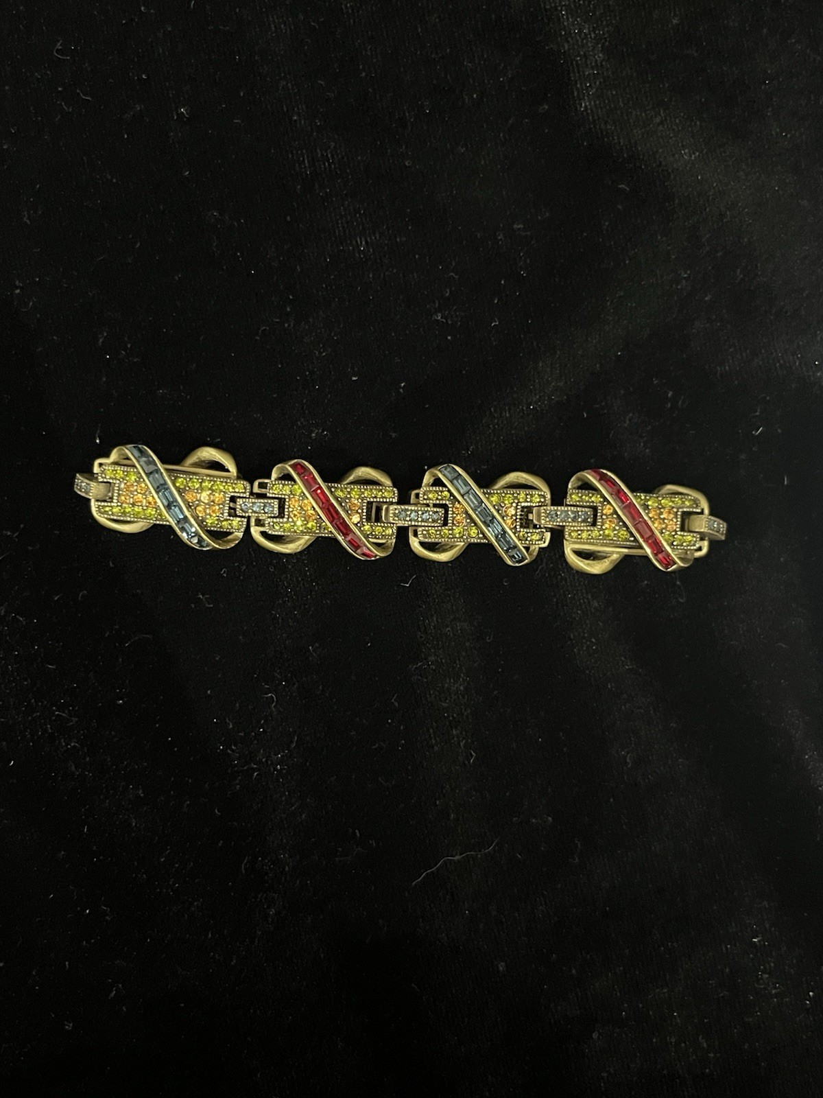 Sweet Romance Crystal Ribbon Bracelet Panel Style