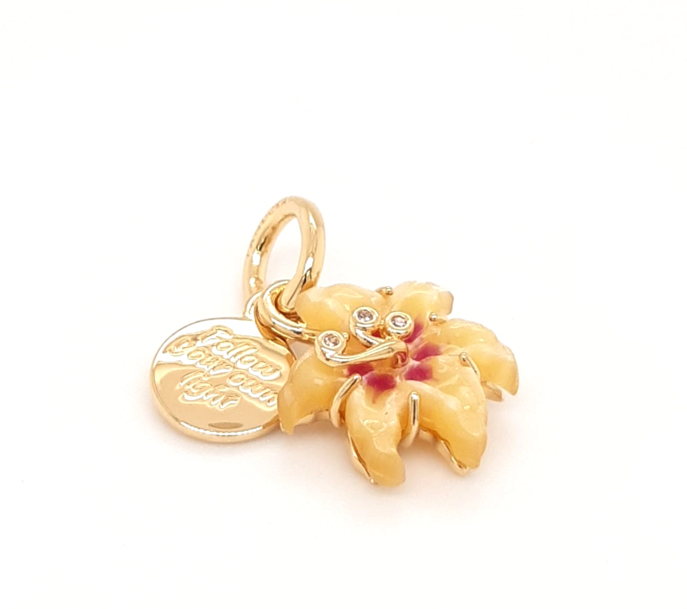 GENUINE PANDORA x DISNEY Tangled Sundrop Flower Charm 14K Gold Plating 764020C01