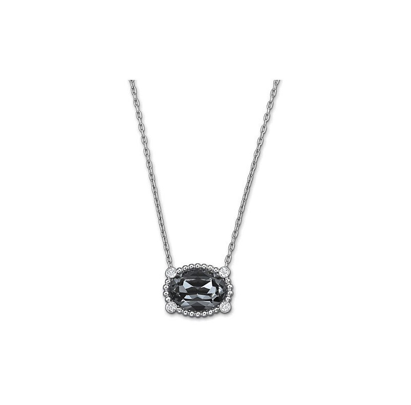 SWAROVSKI ROSETTE MINI DARK CRYSTAL NECKLACE 5007811 ABOUT 14 7/8″ LONG NEW