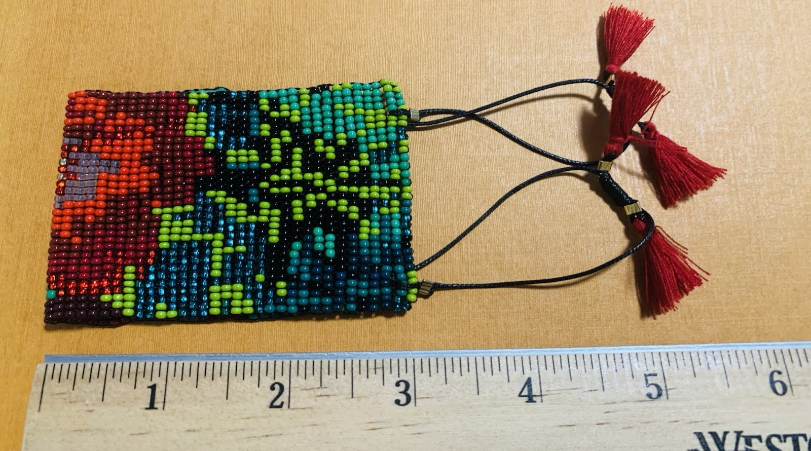 Beaded Bead Bracelet Wide, Colorful Tassels (Green, Red, Black, Etc.)