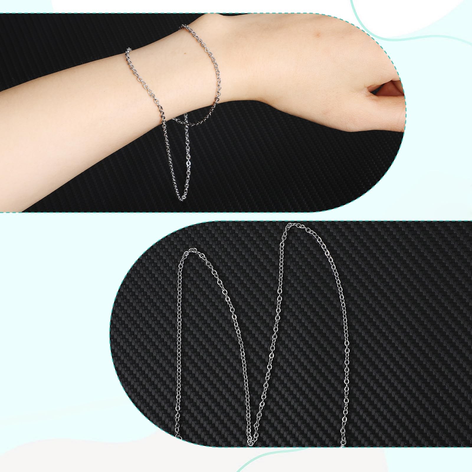 10 Pcs 18 Inch Stainless Steel Silver Necklace Chains with Lobster Clasps