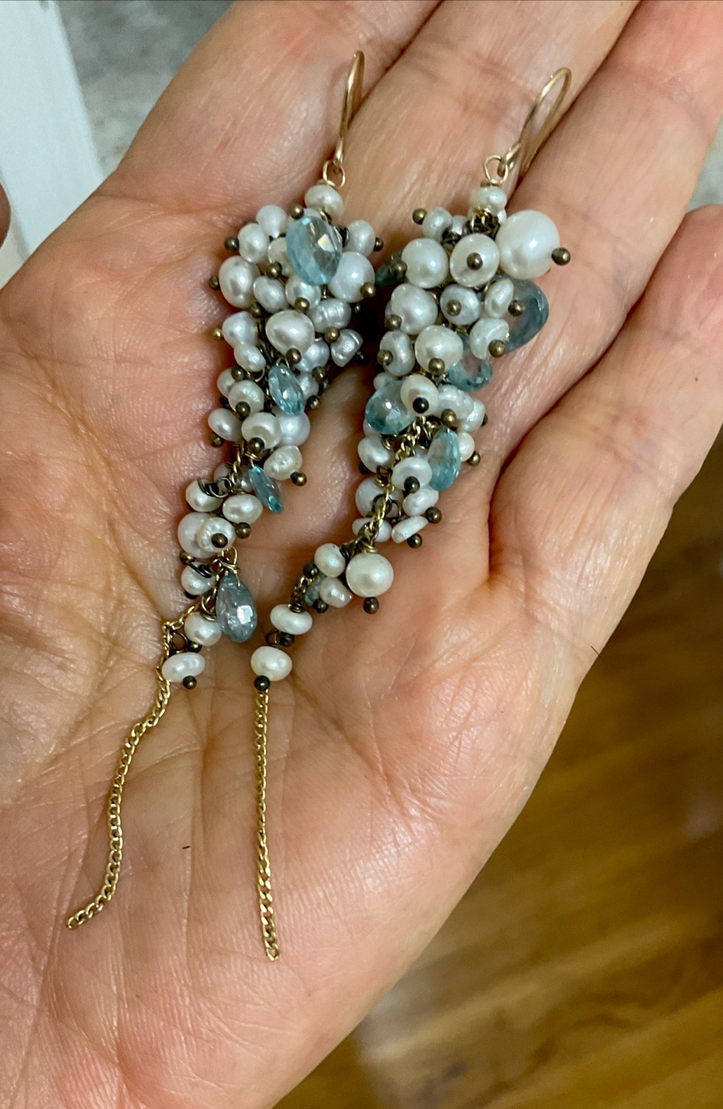 Alexis Bittar Pearl & Other Gemstone Earrings & Matching Necklace Set
