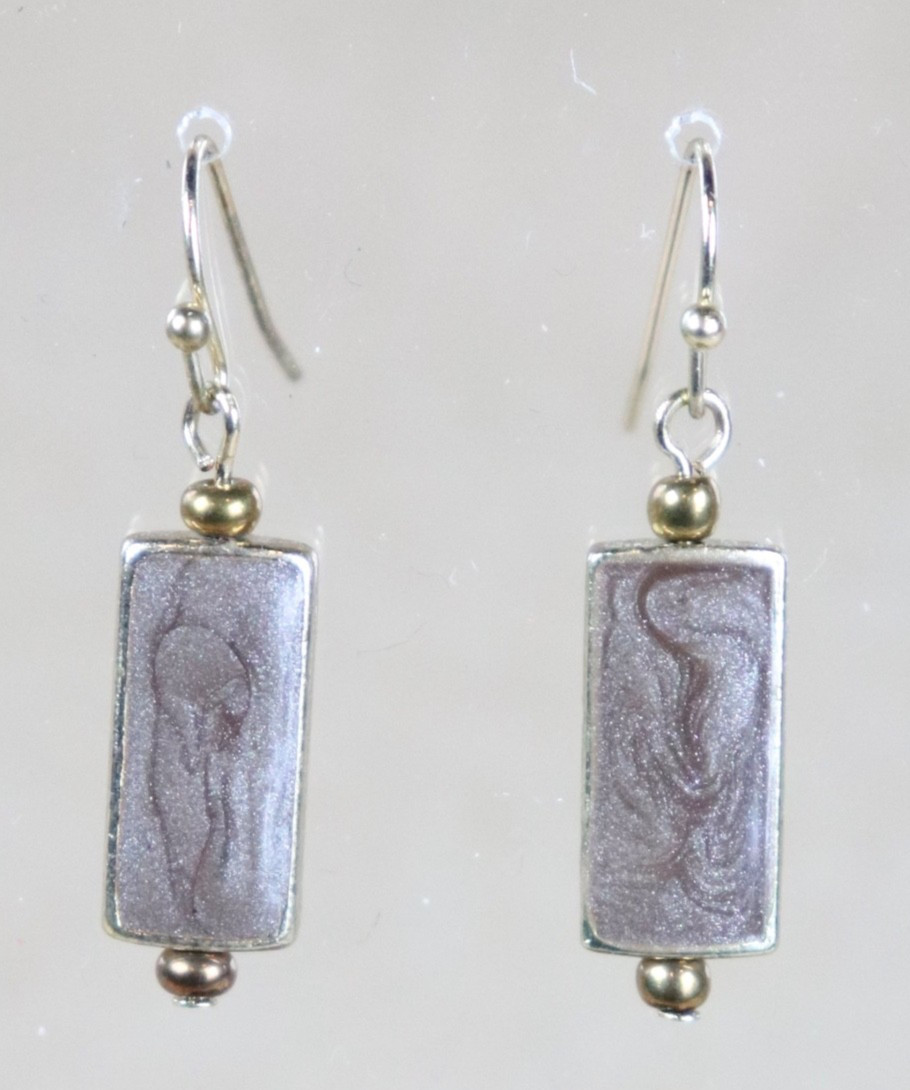 Croft & Barrow Brown Rectangle Drop Earrings Gold Tone Nickel Free Dangle New