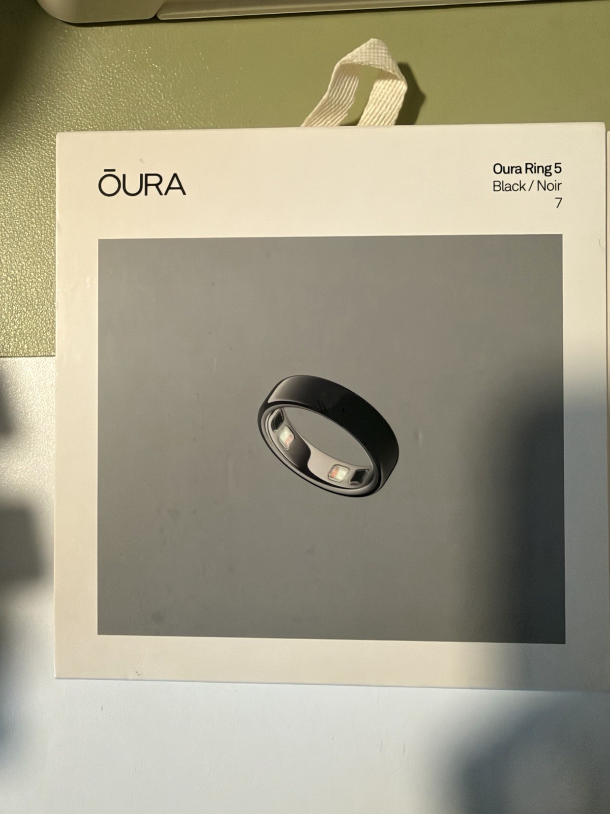 ŌURA Oura Ring 5 Smart Ring Black Size 7 Sleep Tracking Bluetooth w/Charger