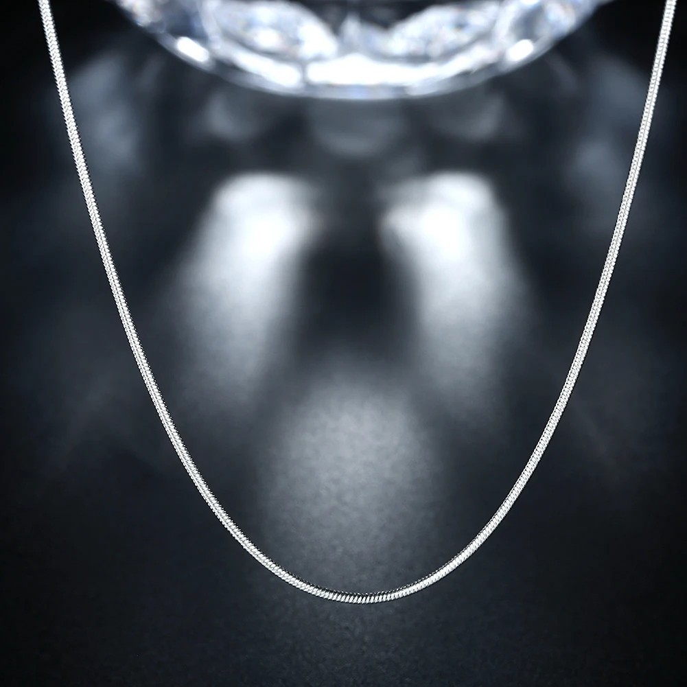 10PCS 925 Sterling Silver Chains Wholesale 1mm Necklace 16-30 Inch Jewelry Lot