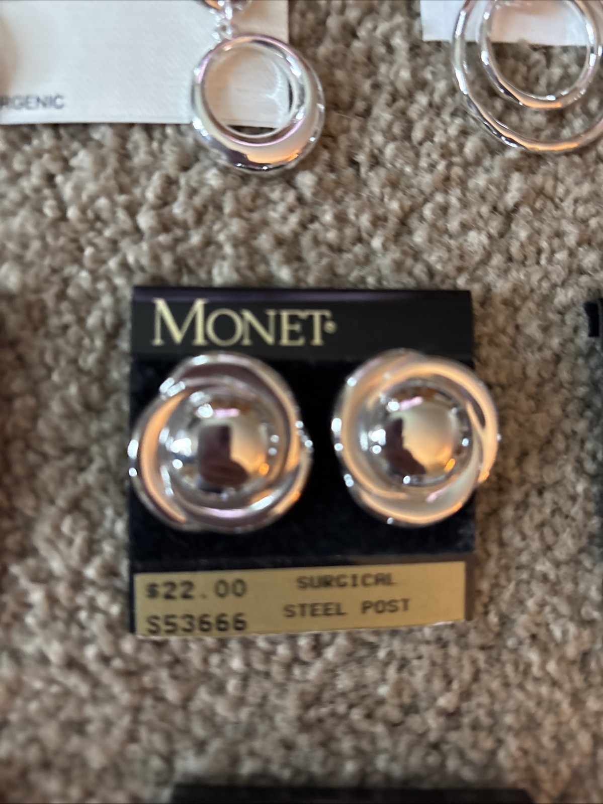 NEW Silver Color Pierced Earring All Shape Size Alfani, Monet, Trifari, Woodward