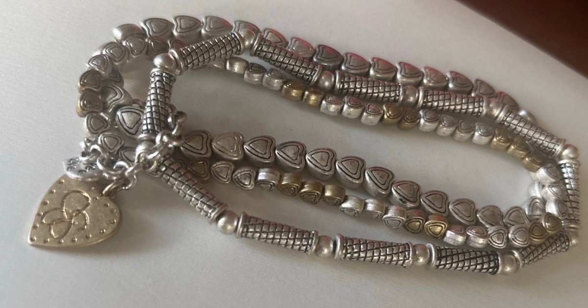 JESSICA SIMPSON Love To Love Charm Bracelet With Multi Strands 8”