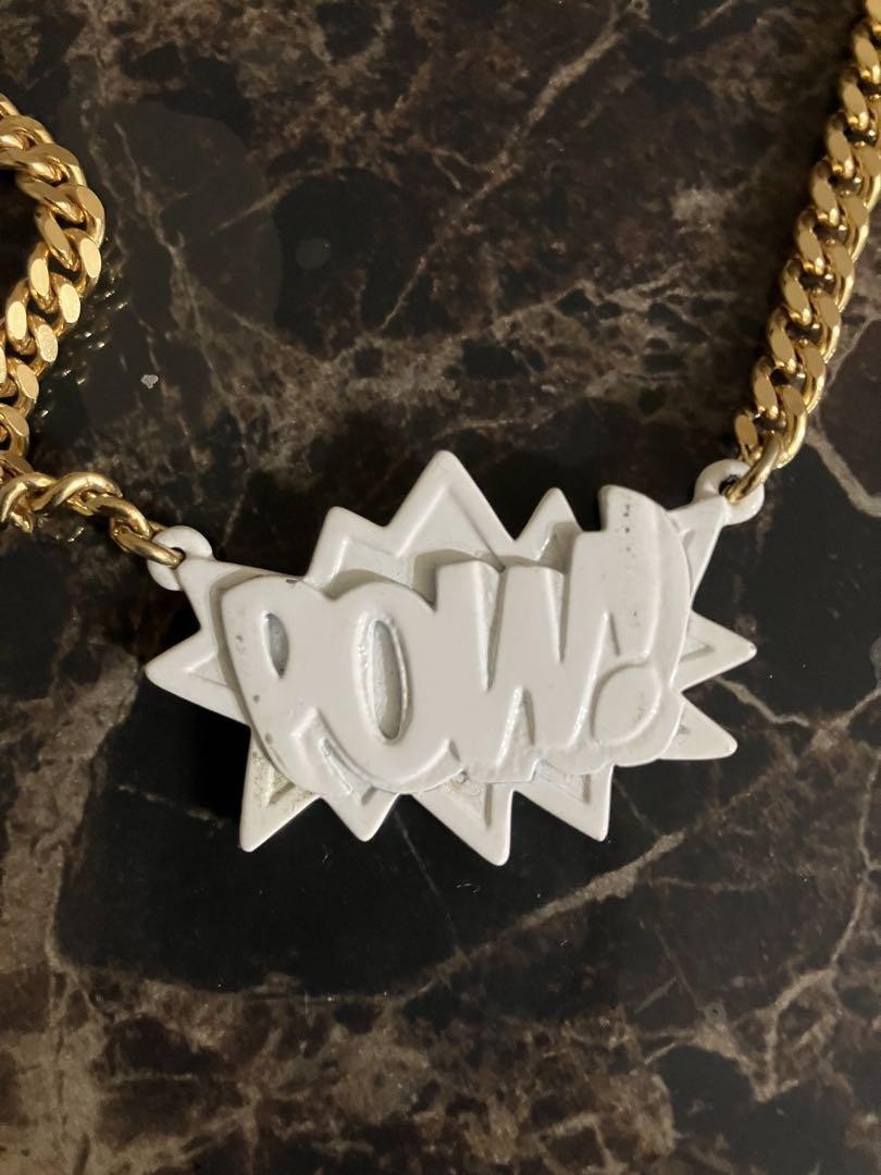Ambush POW! Necklace White Gold Used Japan