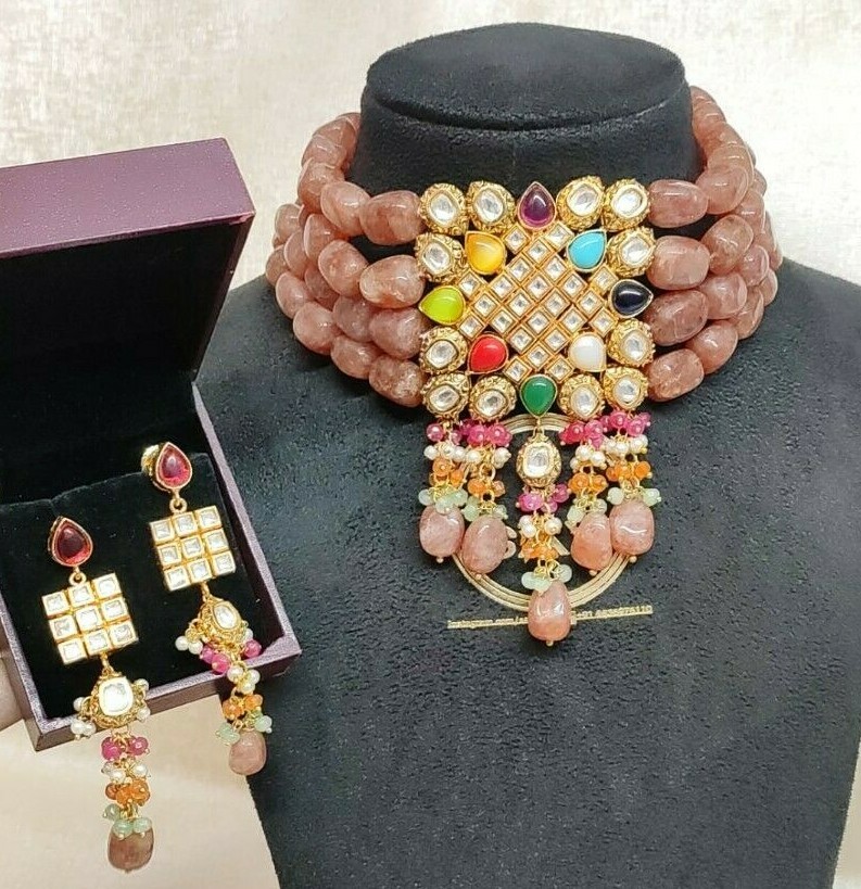 SAV KUNDAN NAVRATAN CHOKHER WITH BRONZITE STONES