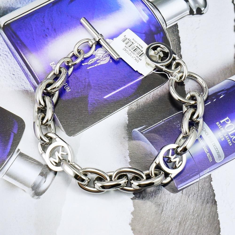 CLEARANCE!! NWDF Michael Kors Toggle Link Chain Bracelet Silver MKJ1101
