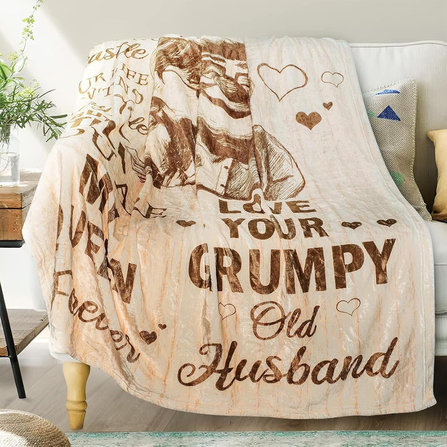 Lightweight 60x50in Healing Thoughts Blanket for Wives – Encouraging Gift