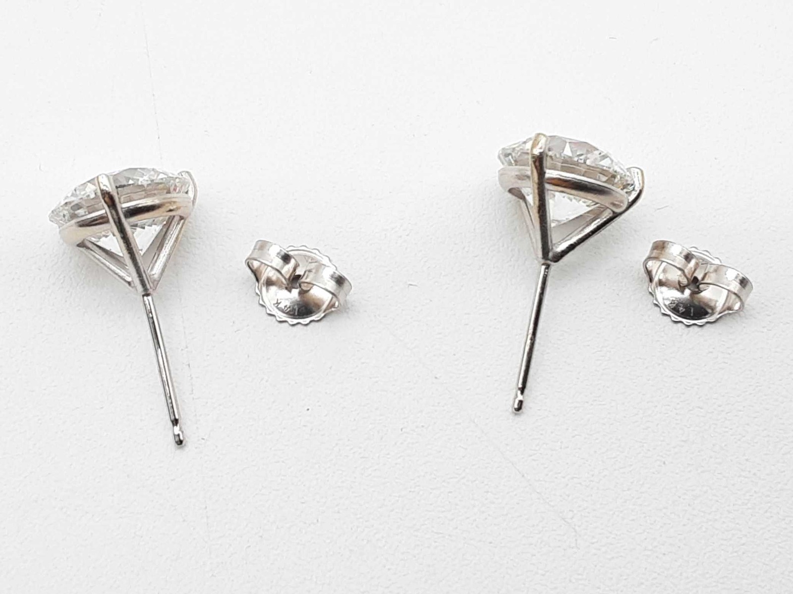 8.00 Cttw Lab Grown Diamonds 14k White Gold 3.6g Stud Earrings Do0426rxzxde