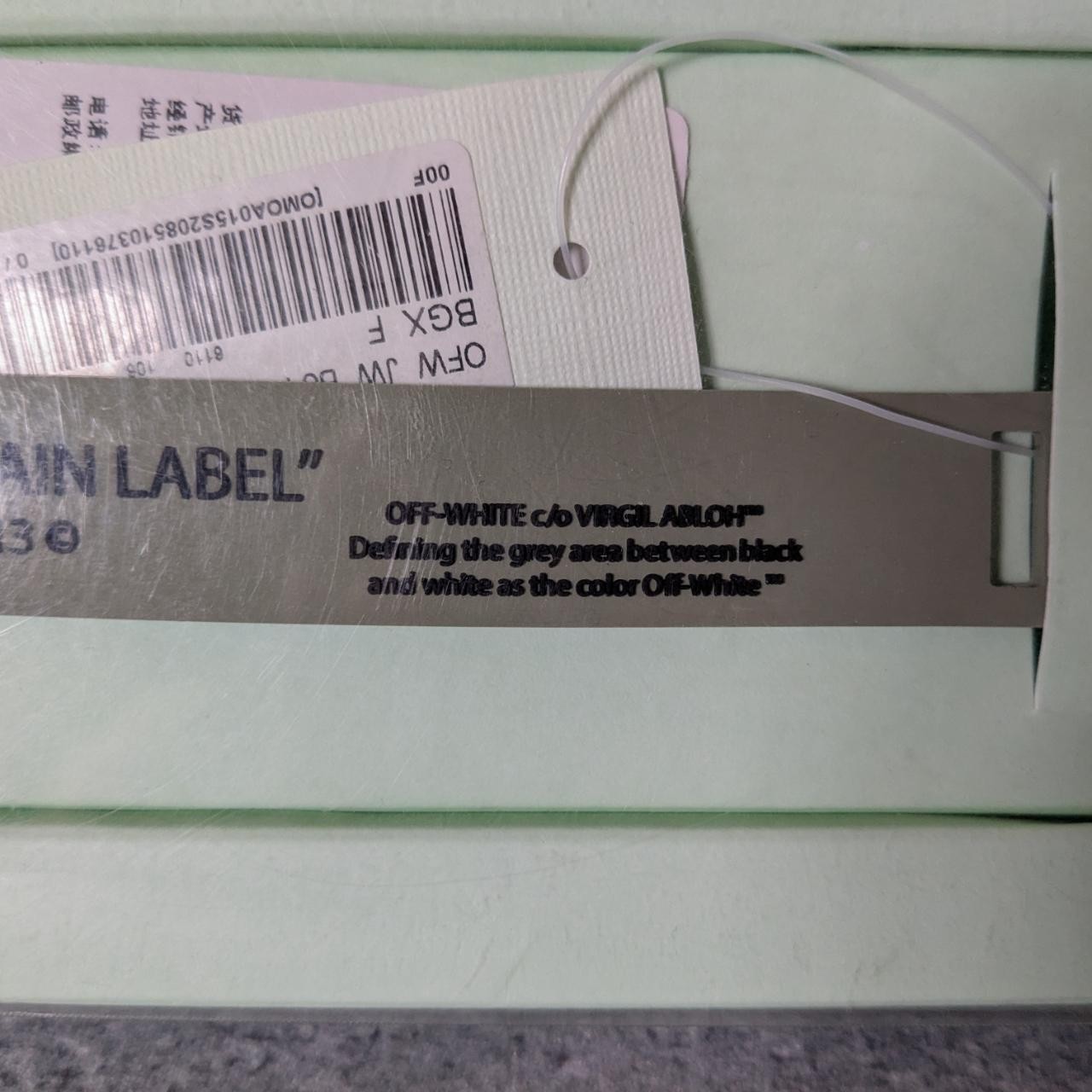 OFF-WHITE Label PVC thin bracelet in khaki/black