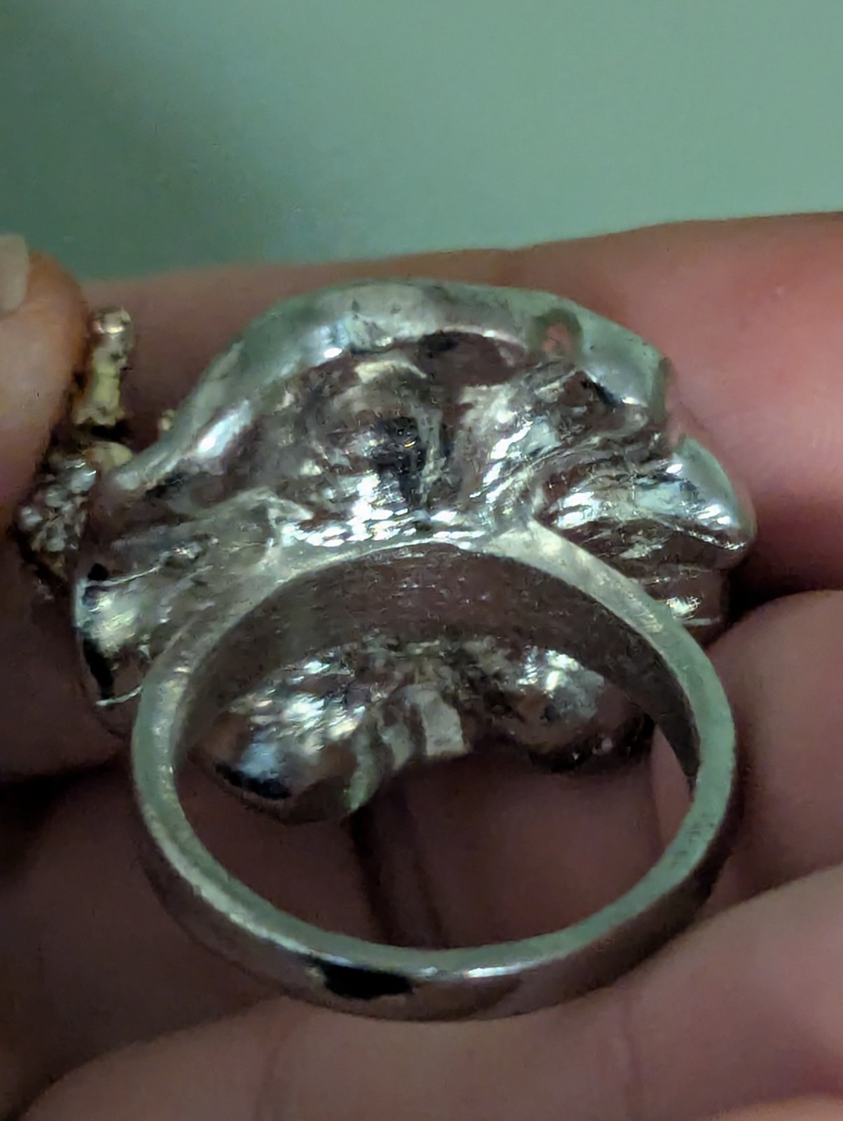A Frog Ring With A Fake Pearl! It Is Green Yes, Yes Indeed. At least Has In It