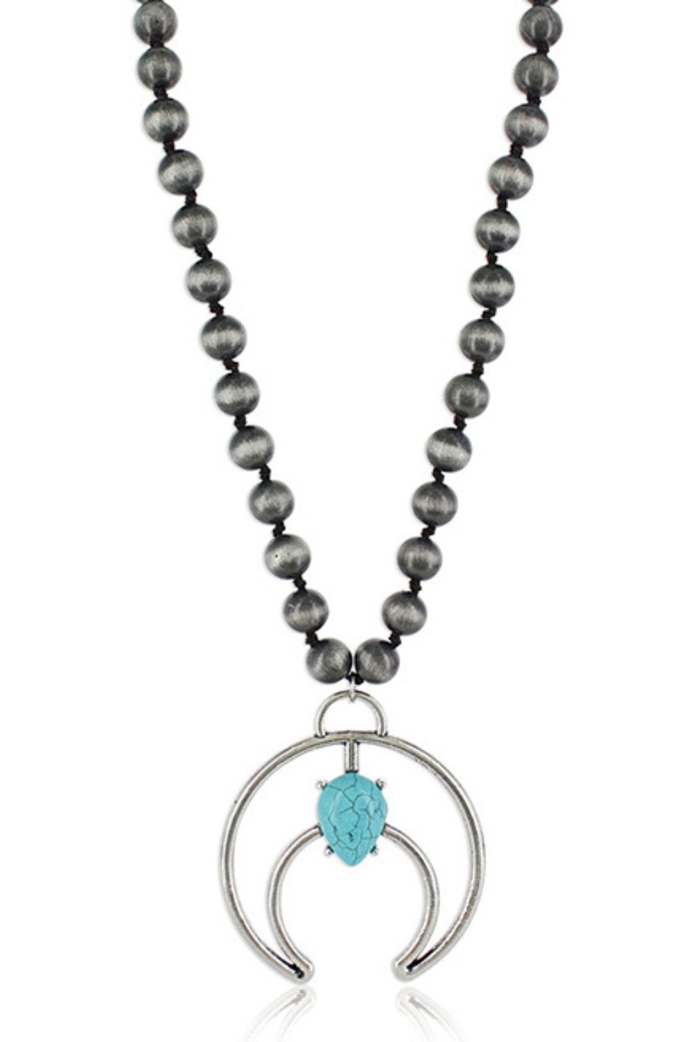 Teardrop Crescent Silver Attitude Jewelry Necklace by Montana Silversmiths
