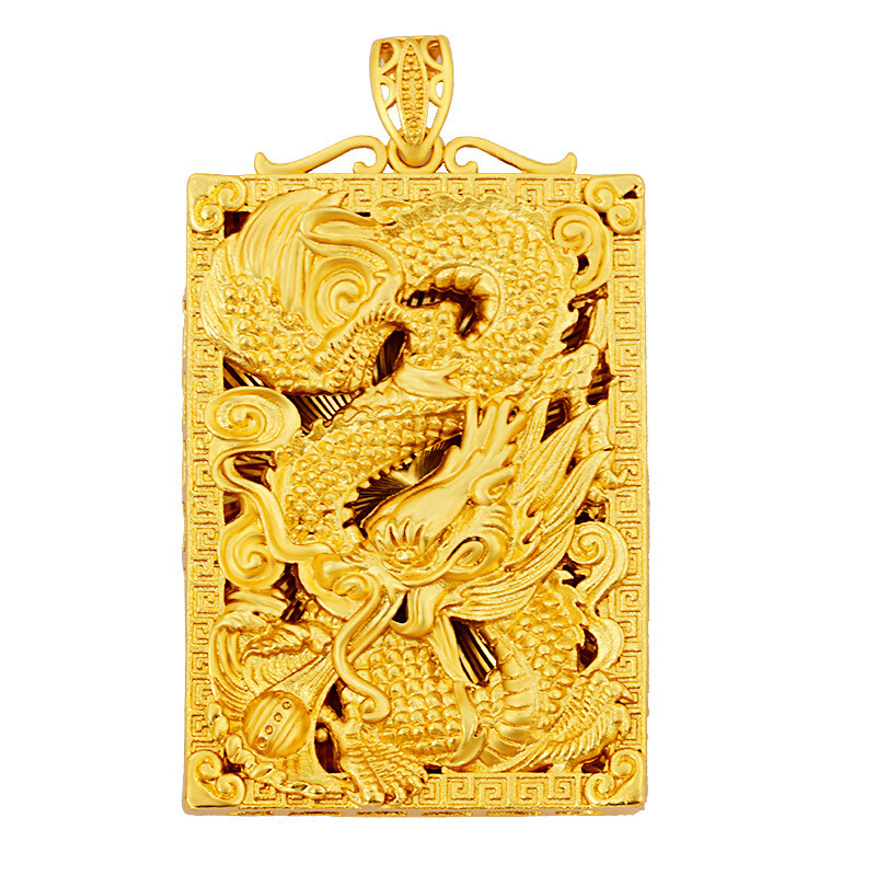 Men’s New dragon 22K 23K 24K Thai Baht Gold Filled Yellow GP Pendant