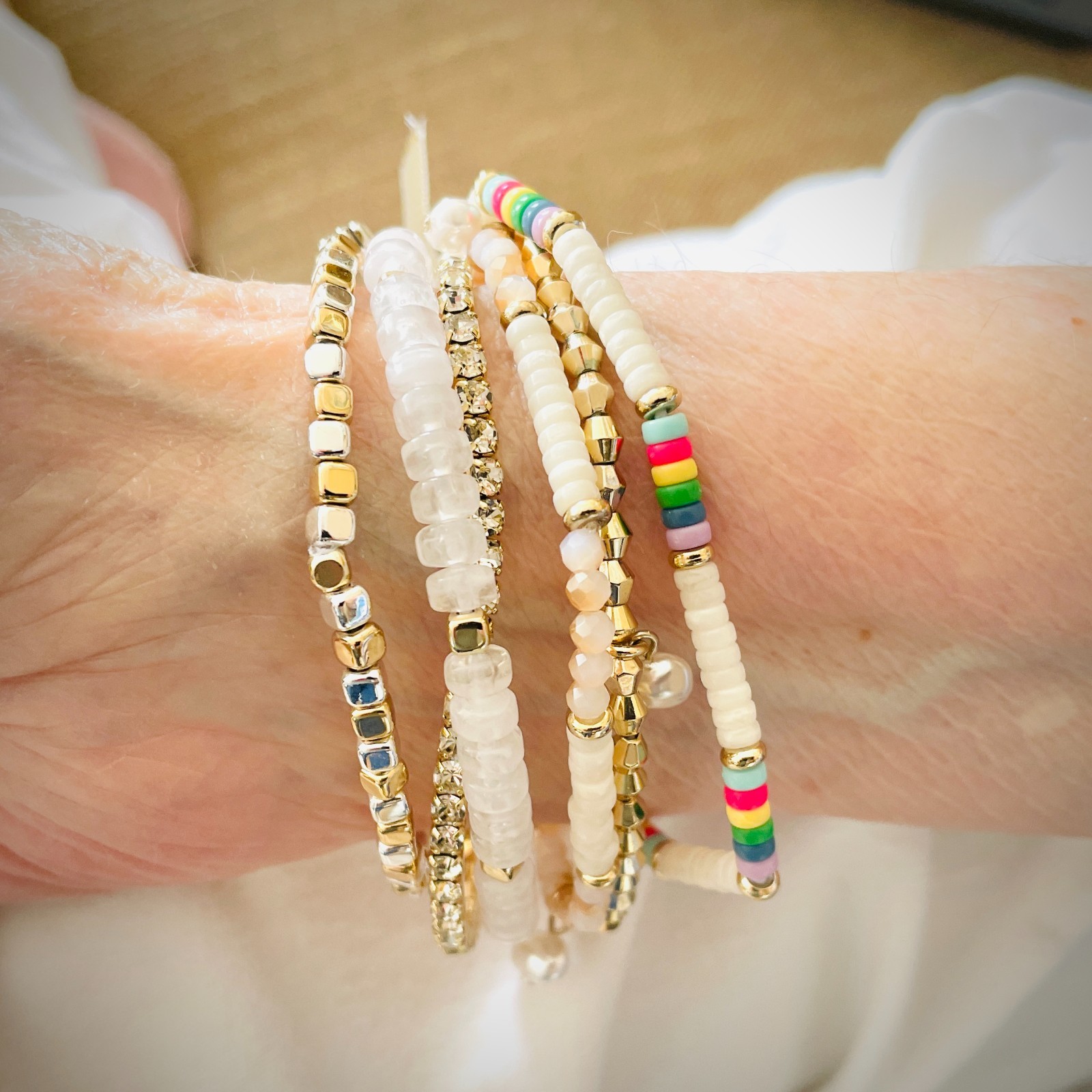 J.Crew Multi-Color Stretch Bracelets, Set of Six, 7 inch – NWT!