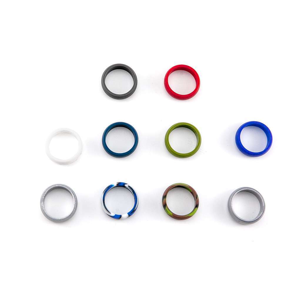 10 Pack Silicone Wedding Engagement Ring Men Women Rubber Band Gym Sports