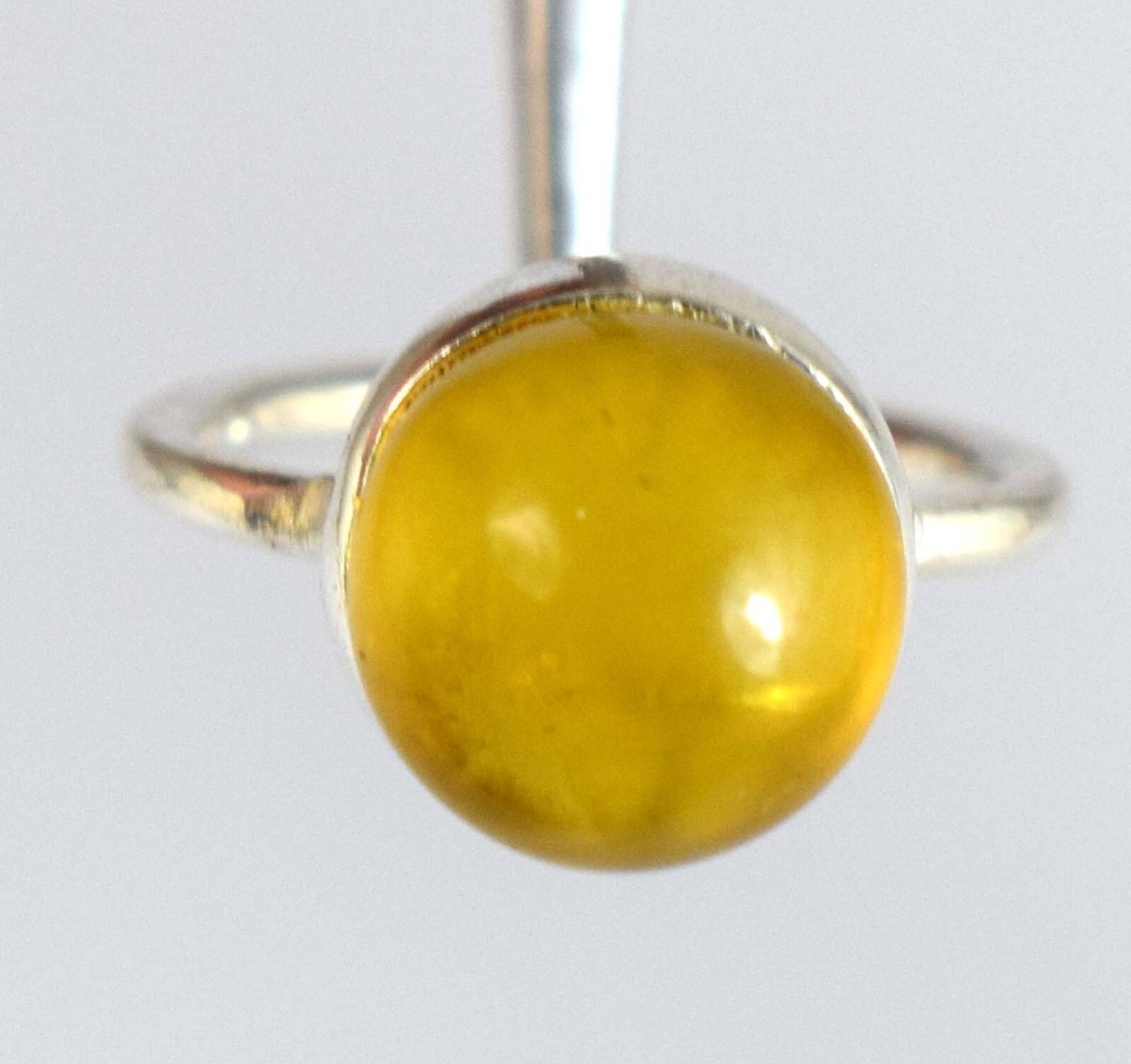 Brazilian 21.25 Ct Yellow Topaz Gemstone Round Ball Ring Premium Collection