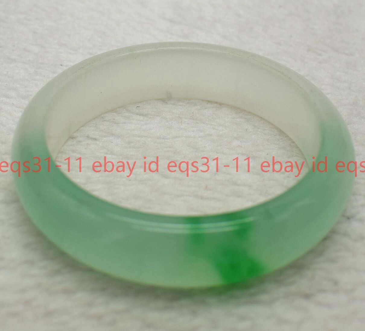 56-58mm A Natural Light Green White Jadeite Gems Bangle Bracelet Add Certificate