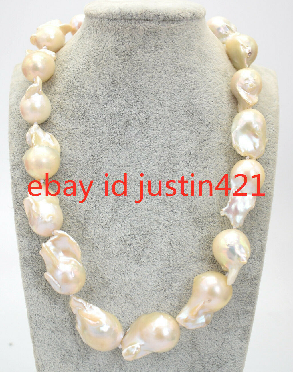 Rare Huge 15-20mm Pink South Sea Baroque Keshi Pearl Necklace 16-36″