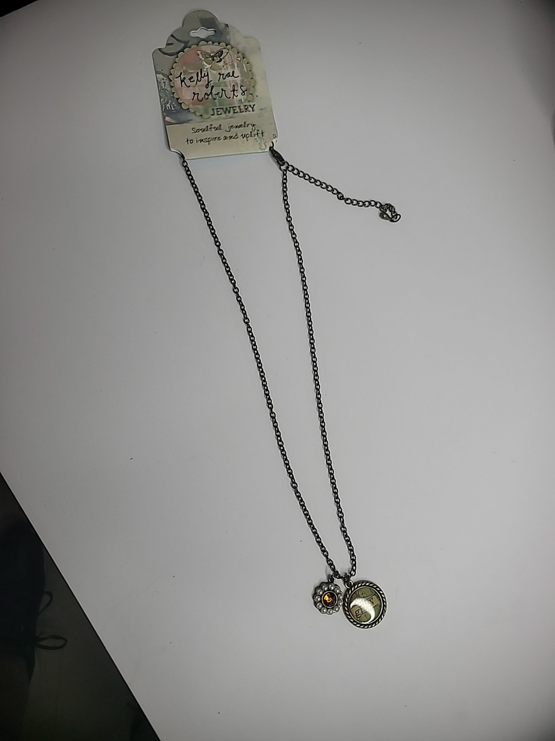 New Demdaco Studio Grow Charm Necklace Gold Tone Charms Beaded Jewelry Costume
