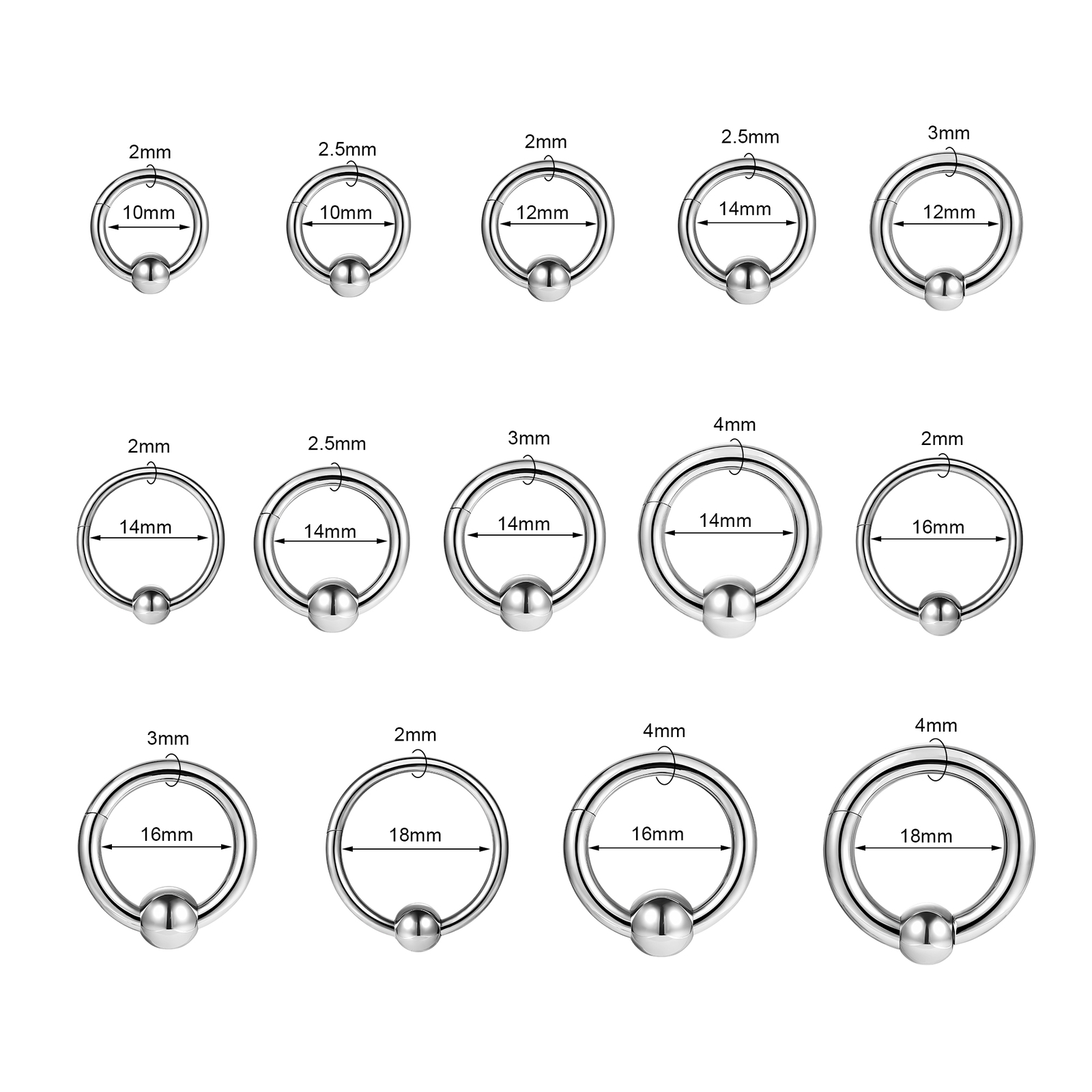 1 Pc Stainless Steel Hoop Earring Punk Large Gauge Earring Nose Piercing Jewelry