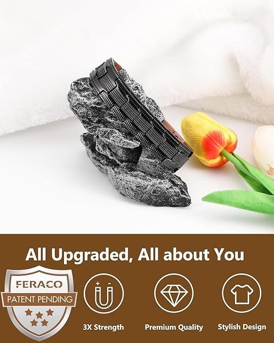 Feraco Copper Bracelet for Men 3X Strength,Magnetic Therapy Bracelet Copper Jewe
