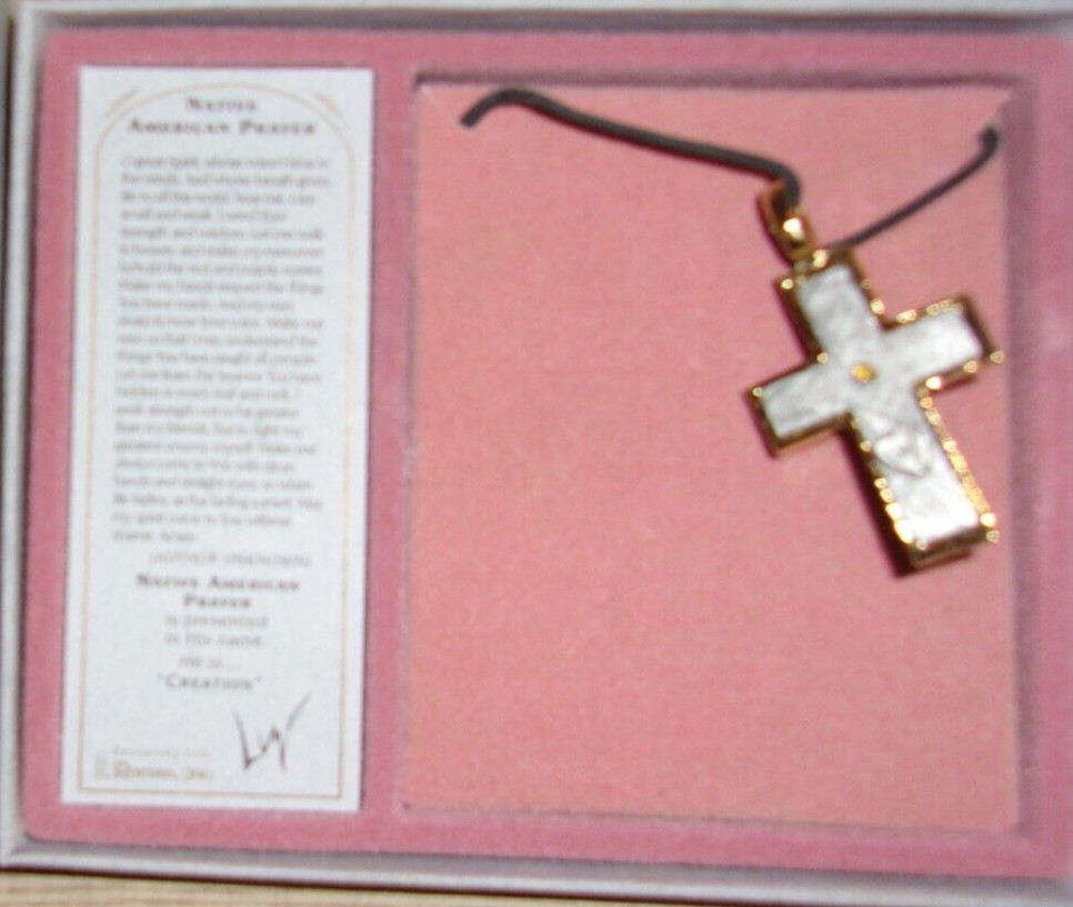 Vintage Roman Inc Liz Gatta Native American Prayer Pendant Necklace New In Box