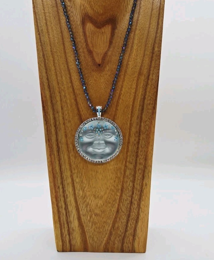 Kirks Folly Flower Moon Fold Over Pendant Necklace Set 2pc Lot One of a kind