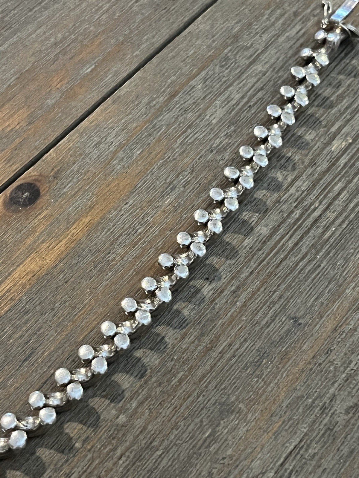 925 Sterling Silver Macaroni Link Bracelet Made In Italy 7.25 inches