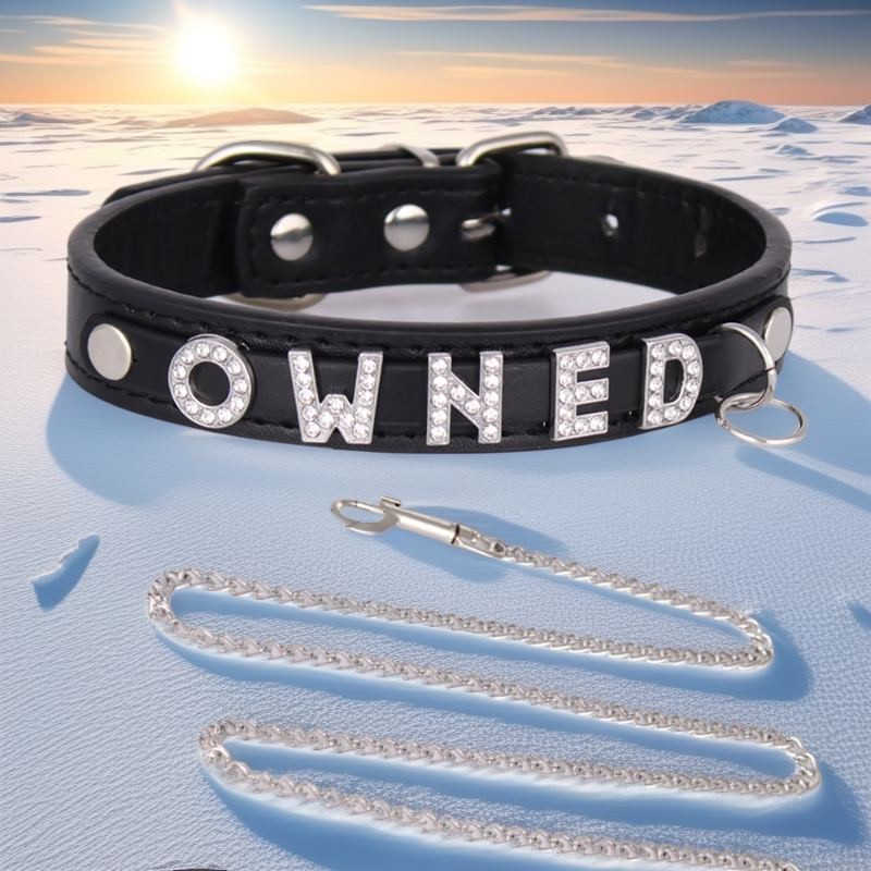 Custom Chocker BDSM Gift Choker Pu Leather Black DIY Necklace Collar M3
