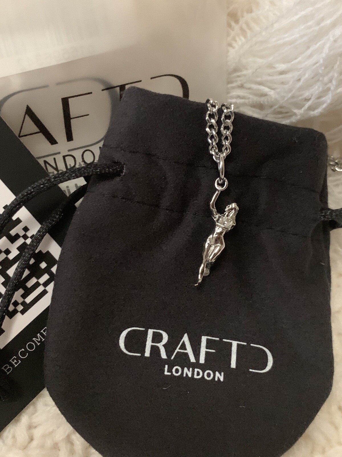 NEW 🌺 Craftd London Pin Up Necklace Silver NEW $84 retail LOT of 3