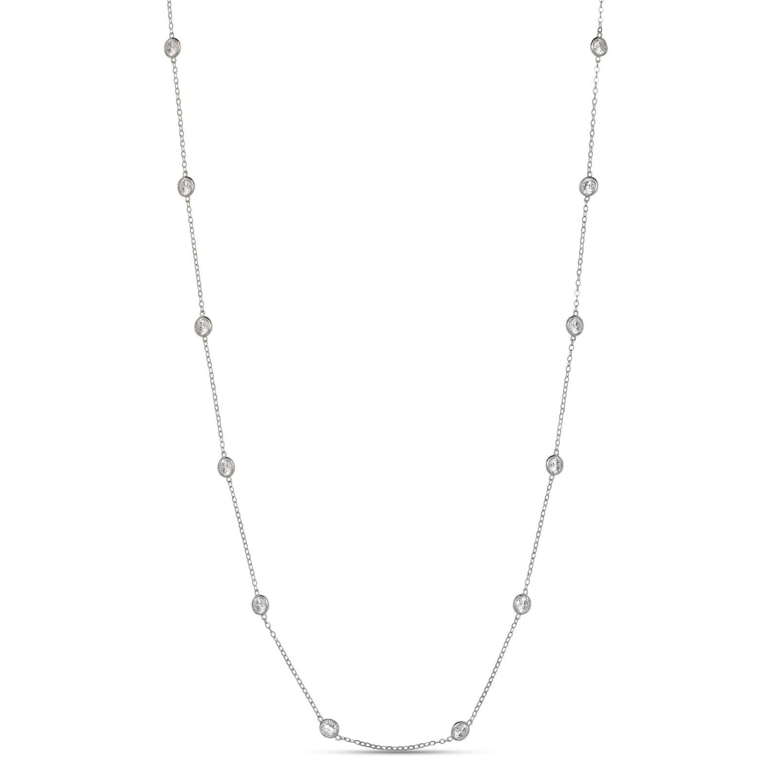 14k Gold Cubic Zirconia CZ by the yard 16” up to 42″ Necklace