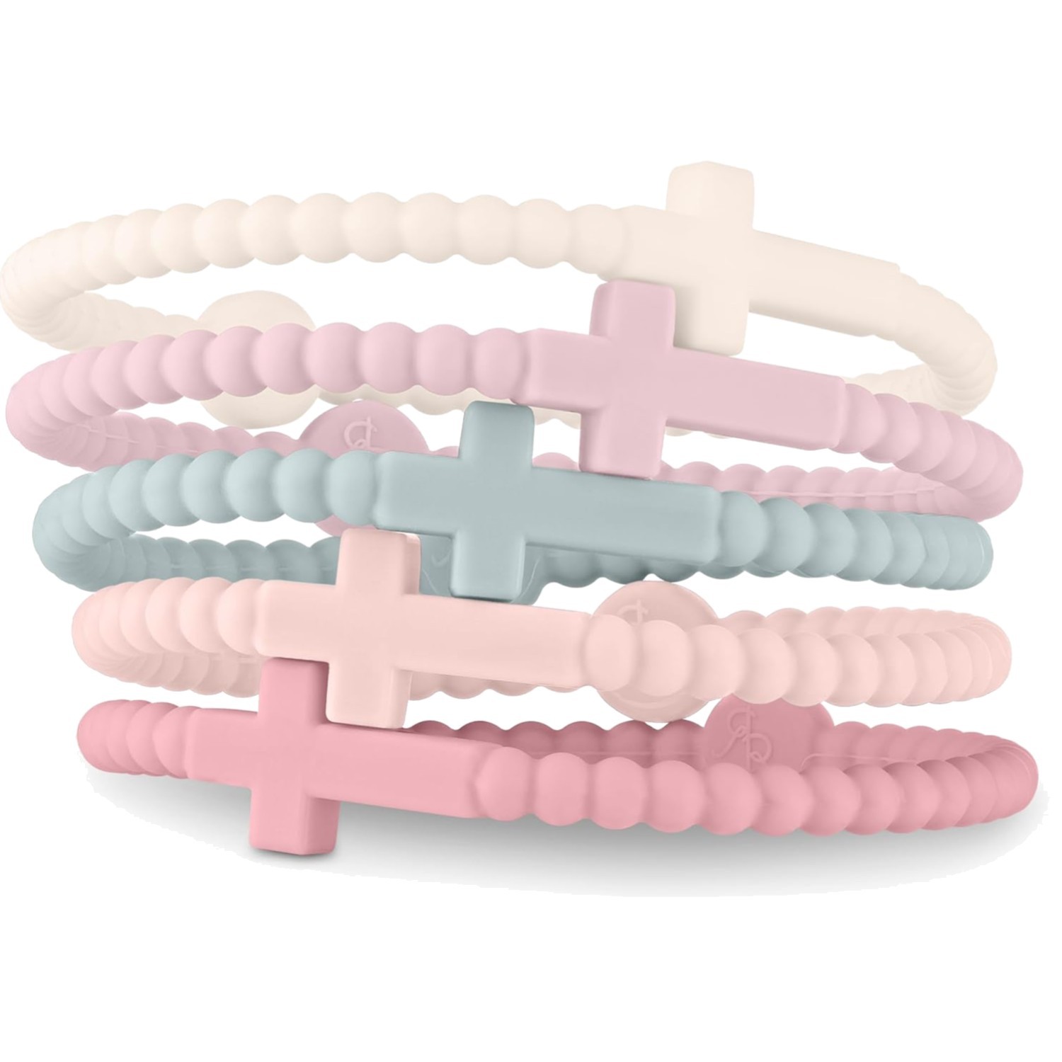 Jesus Bracelets Cross Silicone Bangle Kids Adults 5 Count