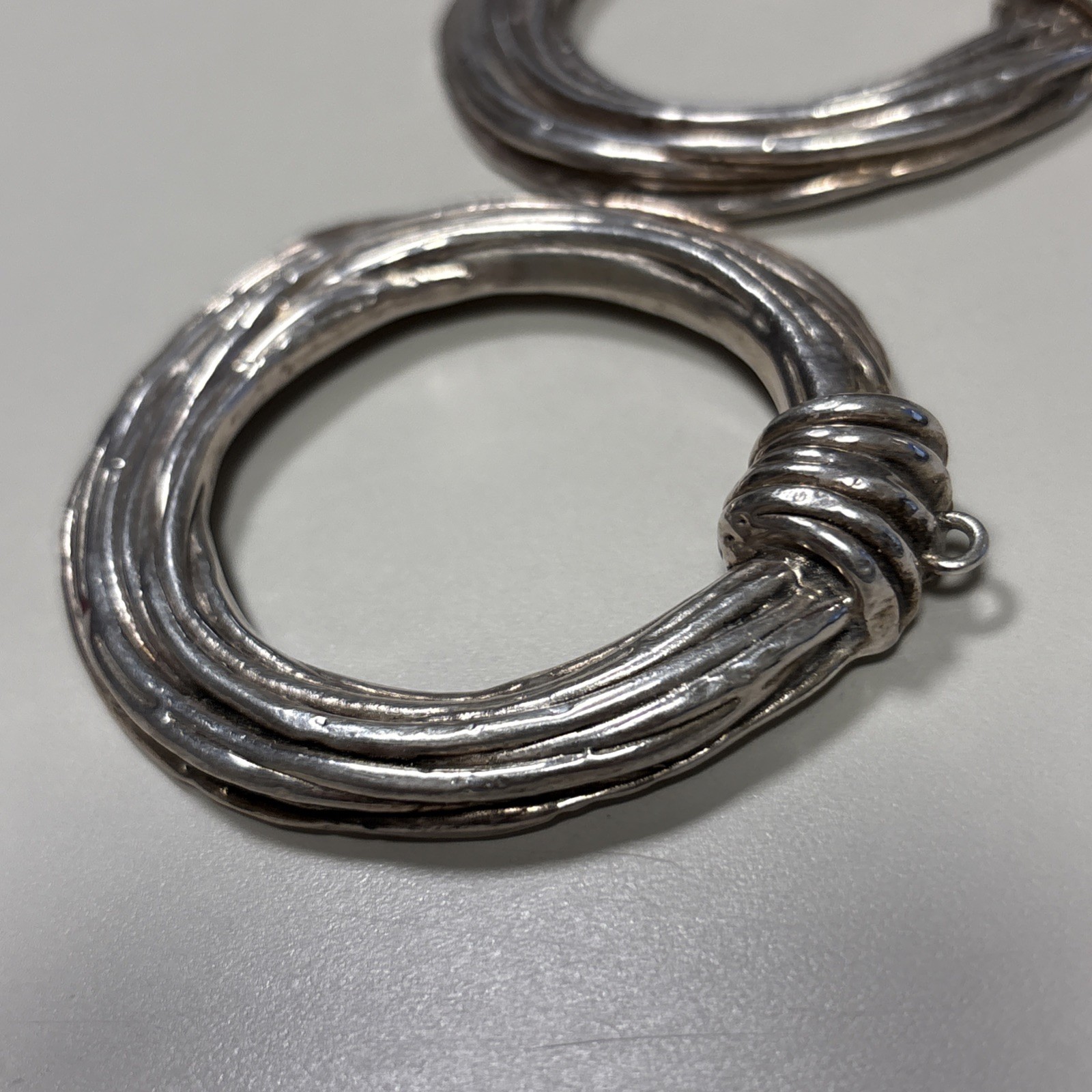 Israel Sterling Silver 925 Earrings; 28grams; Multistrand Nest Design