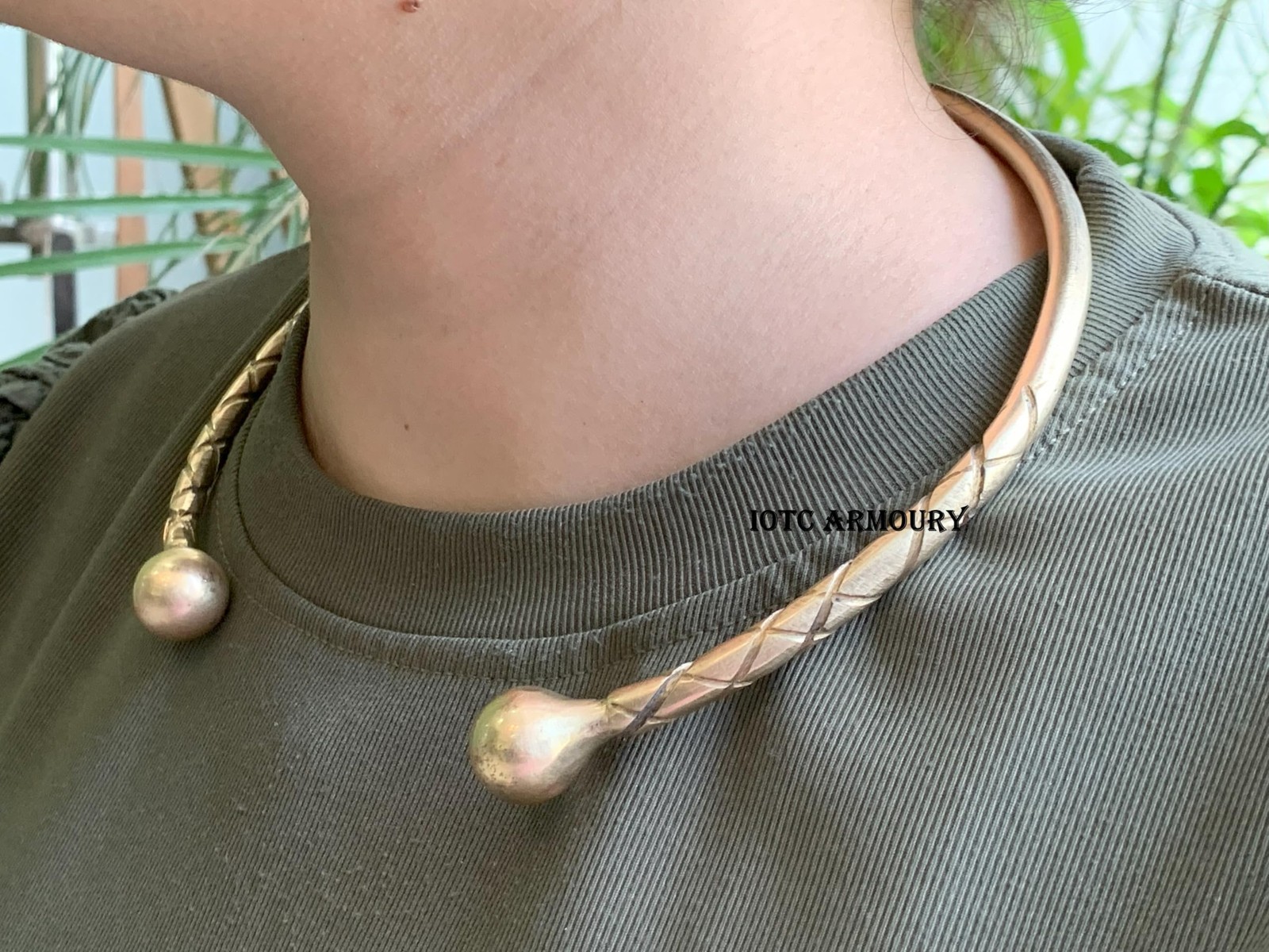 Handmade Hand Froged Iron Torc Viking Neck Celetic Jewellry Torc Necklace For…