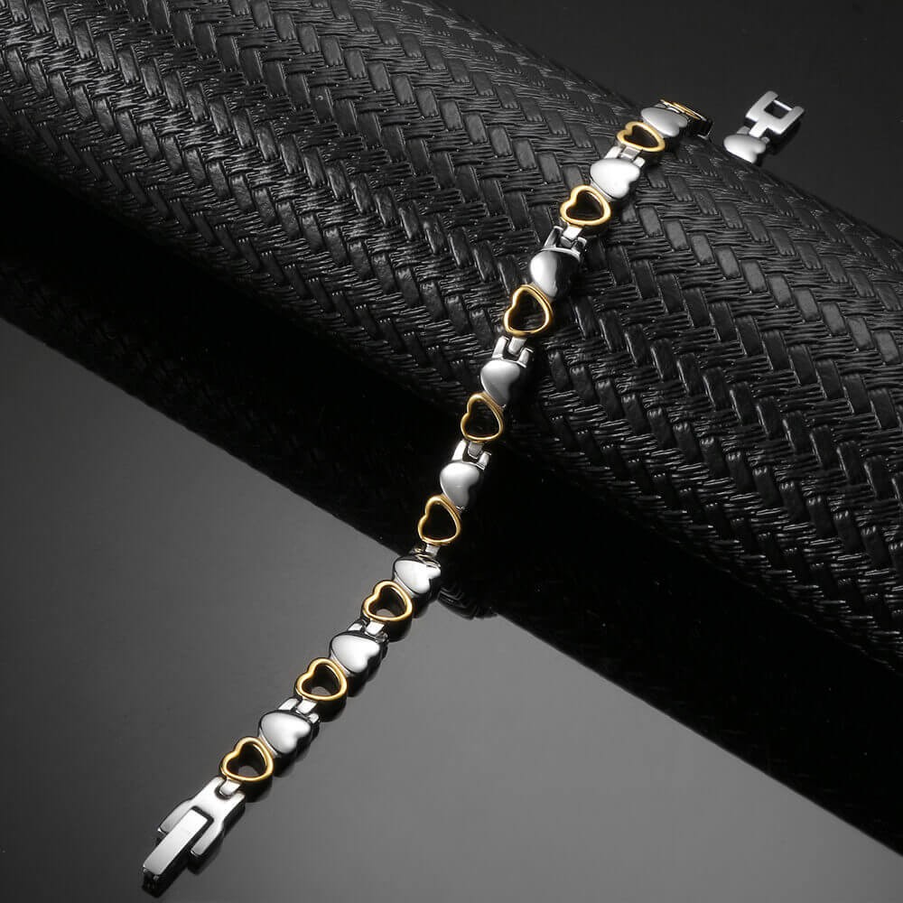Heart SG Magnetic Bracelet 11 magnets Women Girls Renew Energy Balance Power Joy