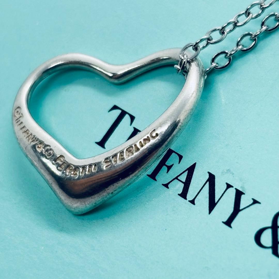 Tiffany open heart necklace silver 925 22mm