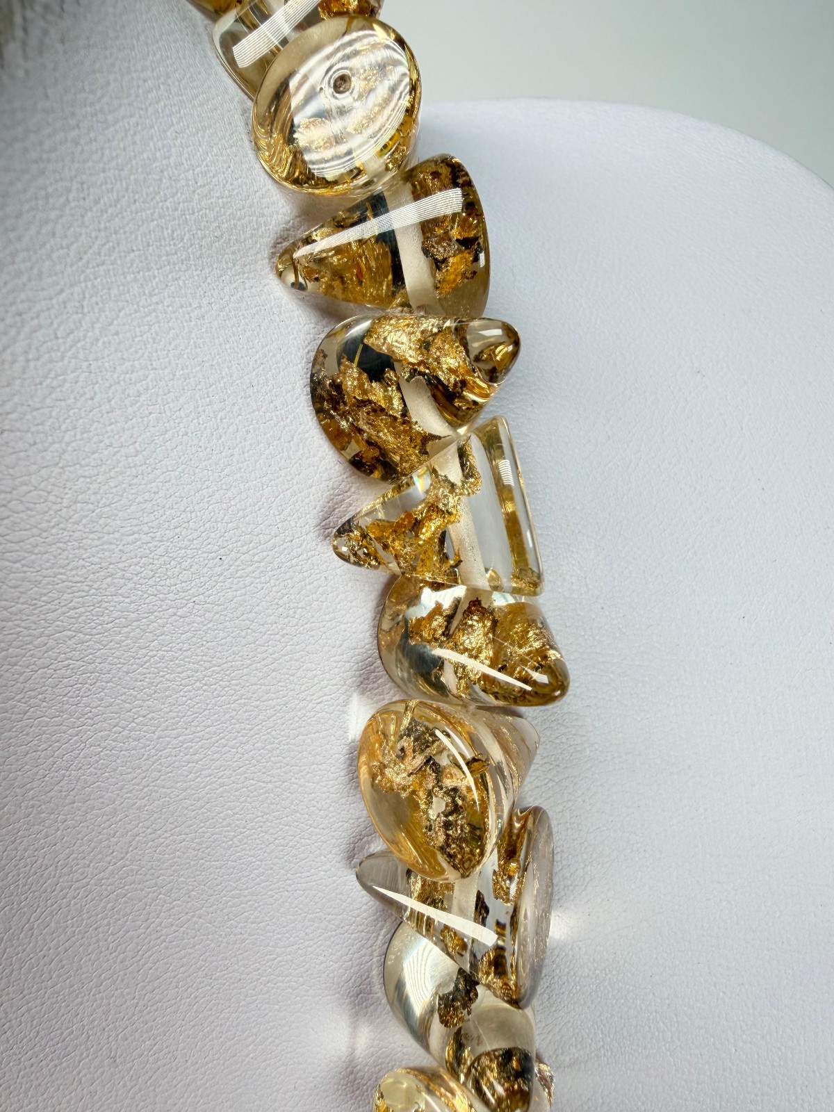 Jackie Brazil “Corina” Small Cones Gold Flakes 55cm Necklace ( N0058 )