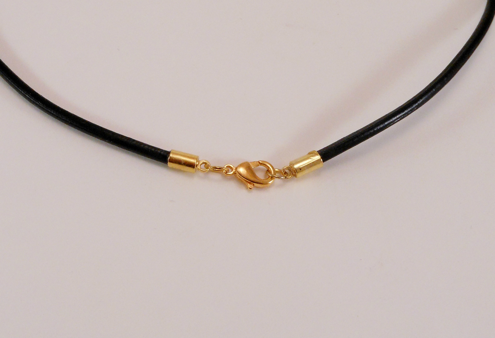 Black Leather Cord Surfer Choker Necklace 3mm – Unisex