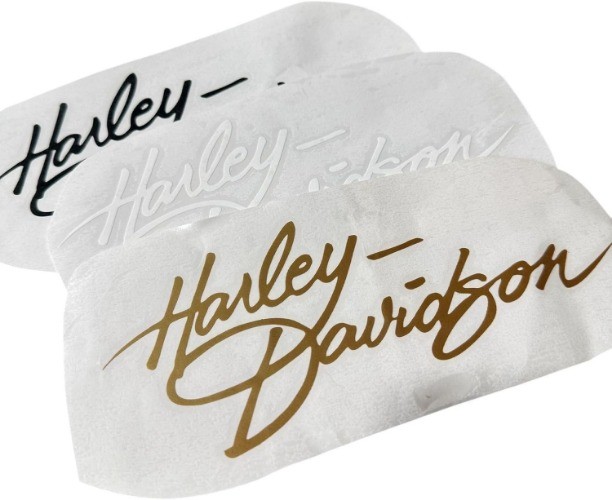 Cursive Design #1 White Vinyl Decal Sticker for Car or Moto Club Color: White