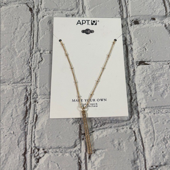 NWT APT. 9 Gold Tone Make Your Own Necklace w/ Geometic Charms