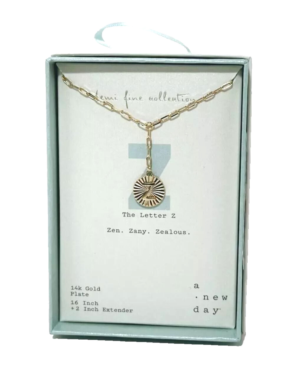A New Day Demi Fine Gold-Plated Initial Pendant Necklace–Letters Available