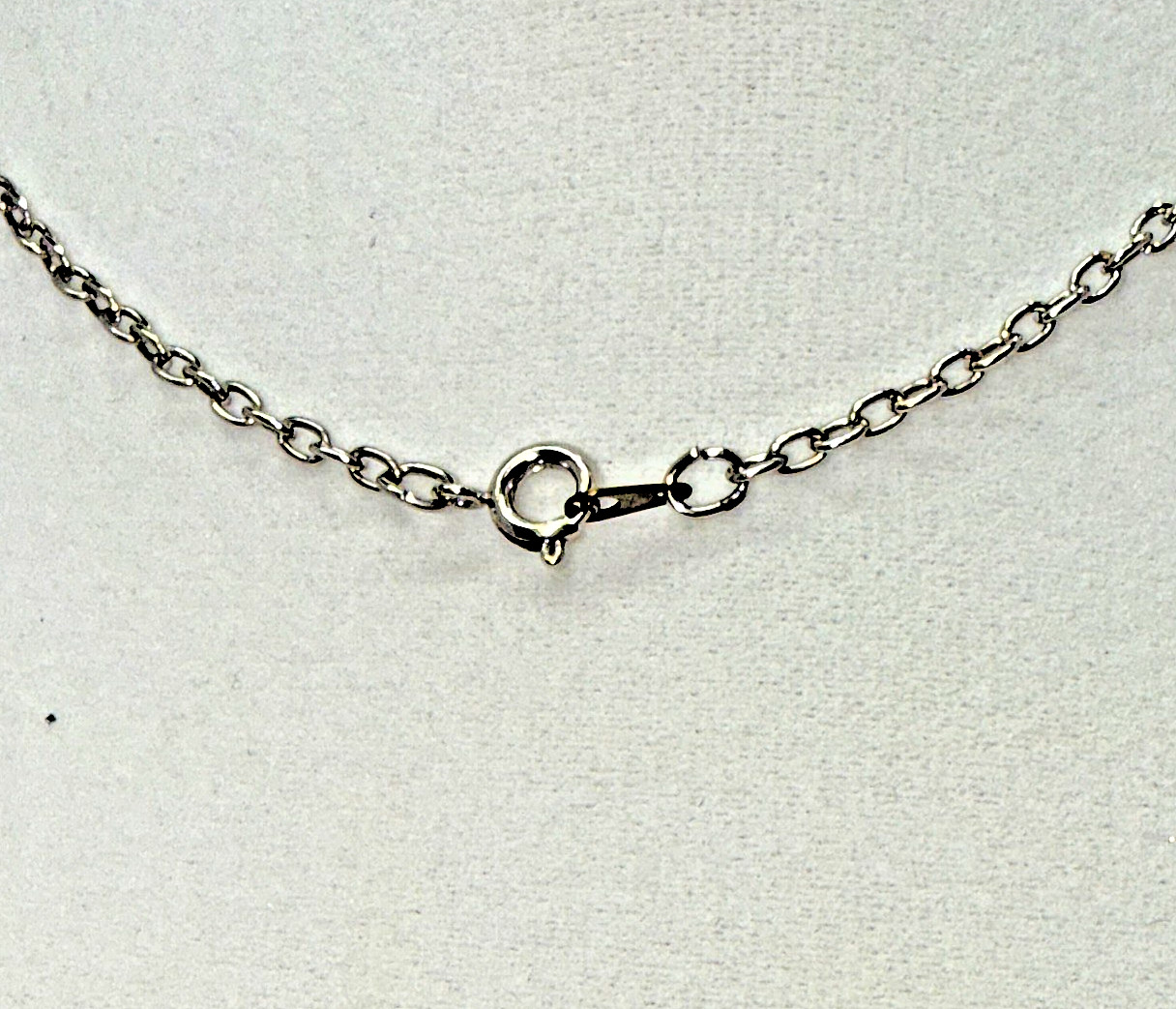 Silver Tone Multi Star Charm Necklace Pink Rhinestone Center Accent Link Chain