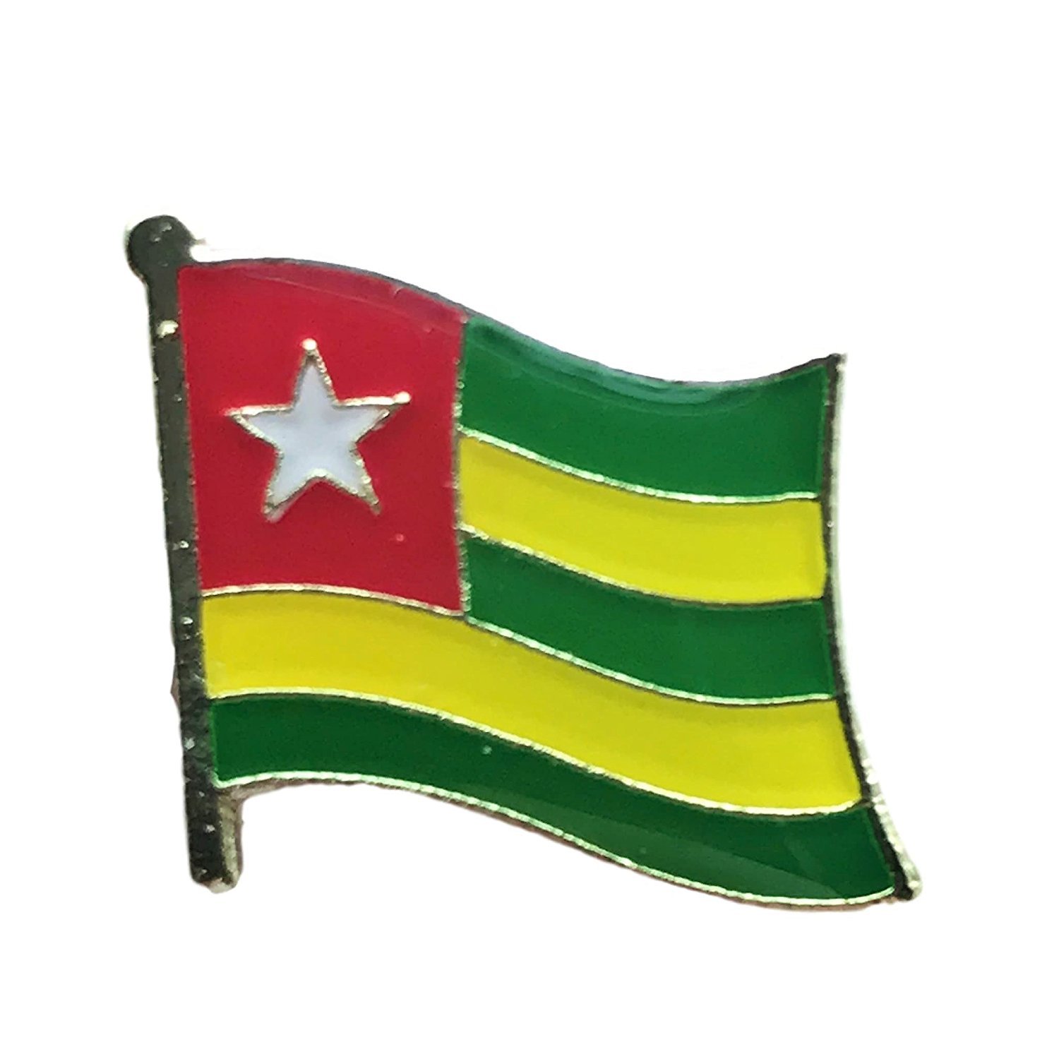 Wholesale Pack of 24 Togo Country Flag Bike Hat Cap lapel Pin